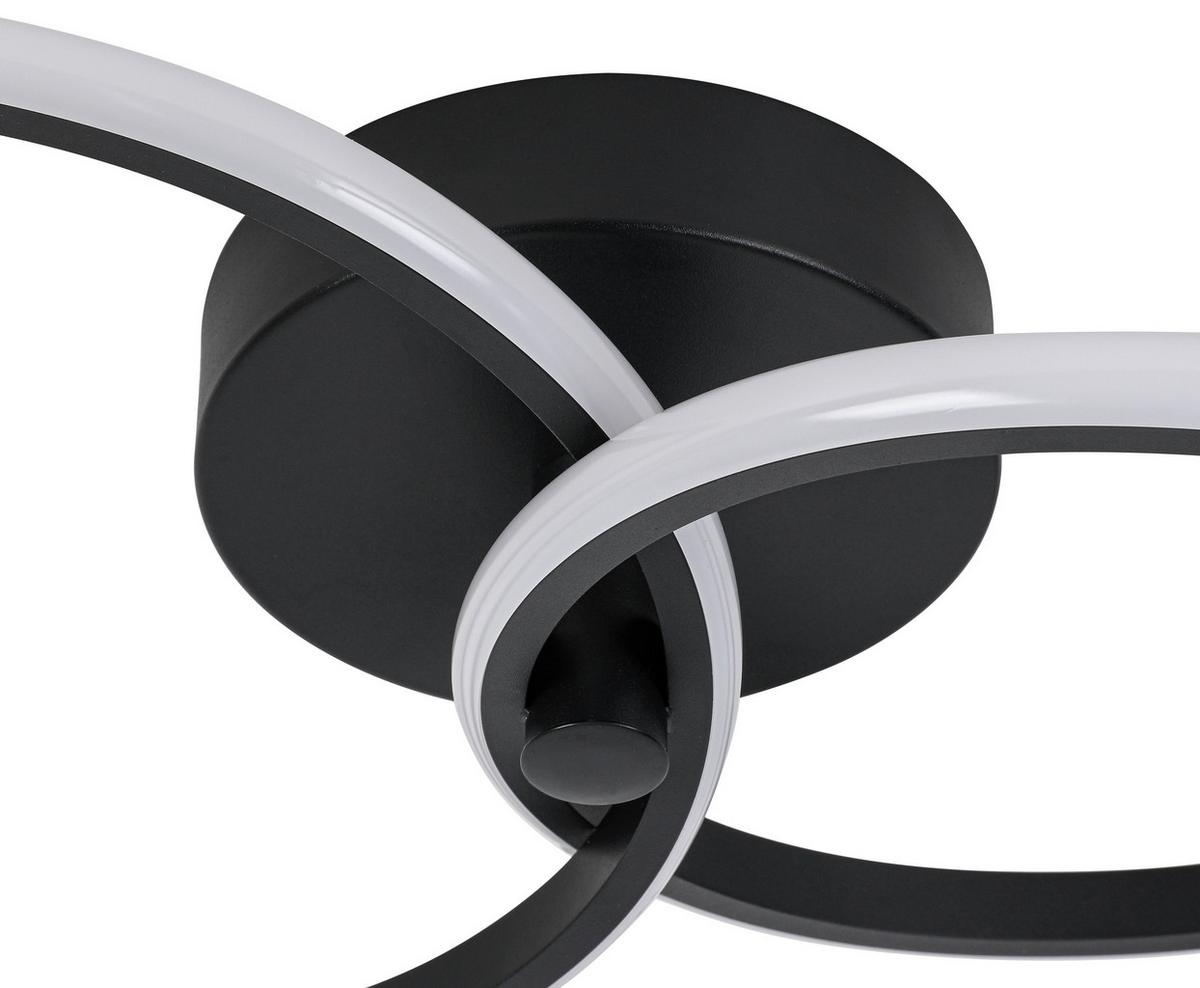 STROPNÍ LED SVÍTIDLO MOFER - černá, Moderní, kov/plast (50/13cm) - Premium Living