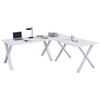 Eckschreibtisch Lona 190x190cm Weiß - Weiß, MODERN, Holzwerkstoff/Metall (190/50/76cm) - MID.YOU