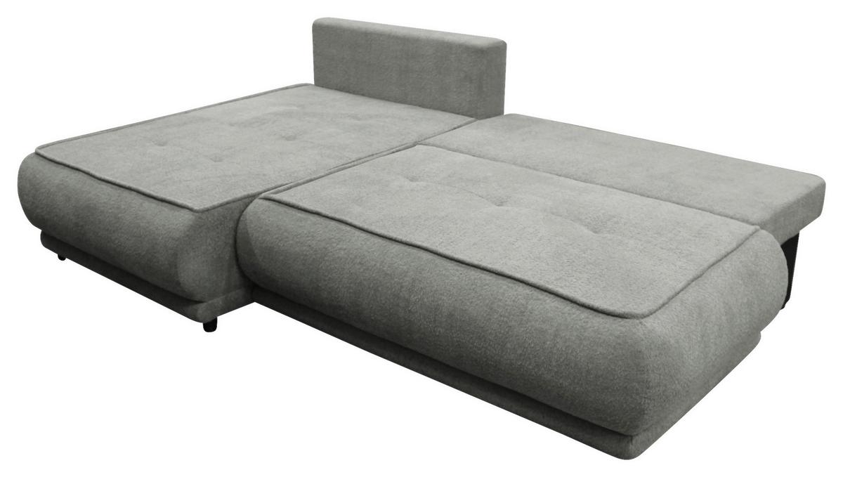 Ecksofa Paros Grau 179x277 Cm - Schwarz/Grau, Design, Textil (179/277cm) - MID.YOU