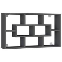 Nástenný regál Opila š: 85 cm, antracitový - antracitová, Modern, kompozitné drevo (85/48/16cm) - MID.YOU