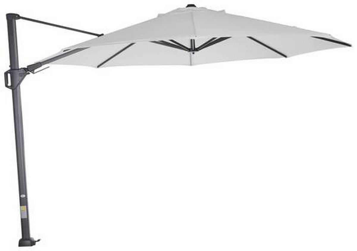 Ampelschirm Sunset N+ Ø 350 H: 252 Cm Anthrazit/grau - Anthrazit/Grau, KONVENTIONELL, Textil/Metall (350/350cm) - Siena Garden