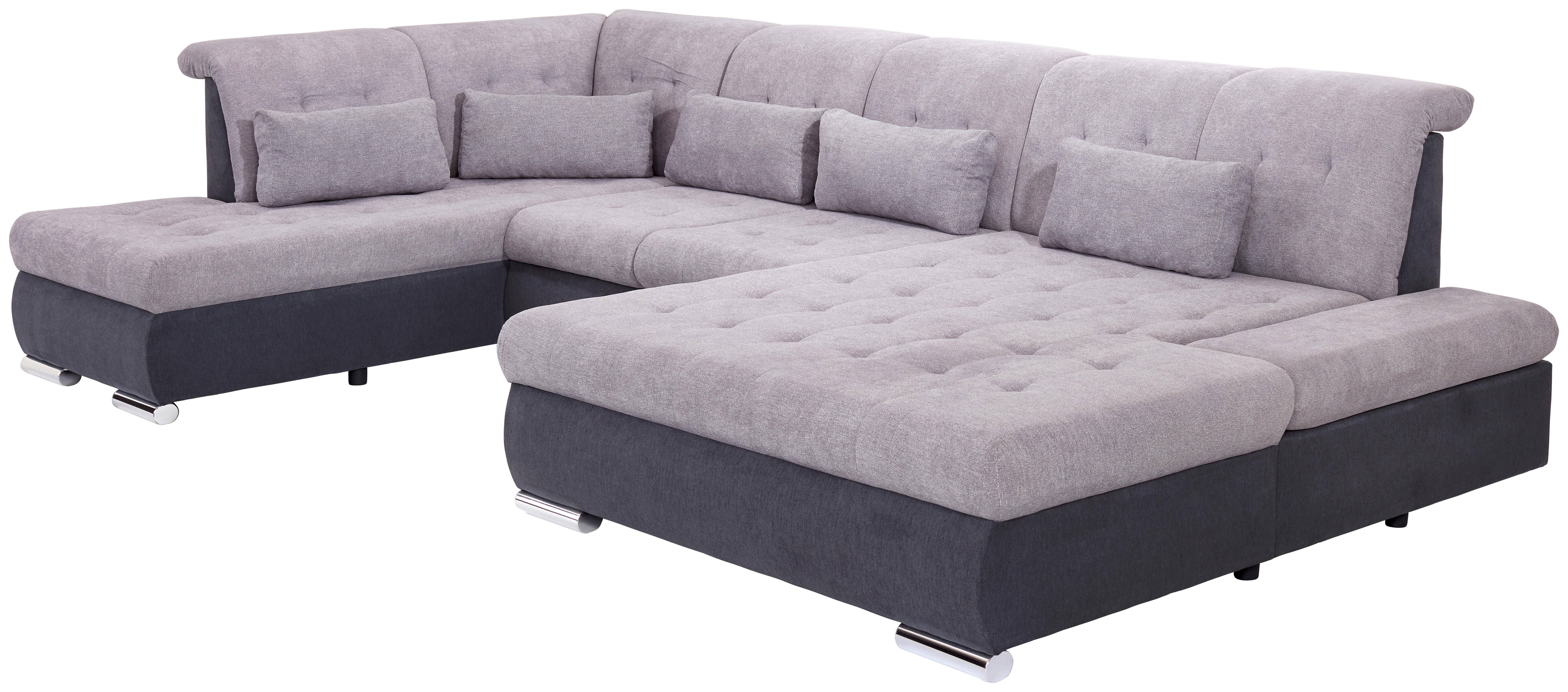Sarokgarnitúra Madera - Antracit/Szürke, modern, Műanyag/Textil (212/358/190cm) - Ondega