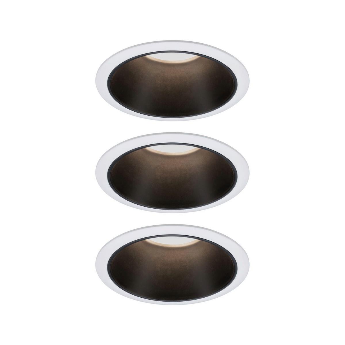 LED-Deckenleuchte Ø 8,8 cm dimmbarer Spot - Schwarz/Weiß, Basics, Kunststoff/Metall (8,8cm) - Paulmann