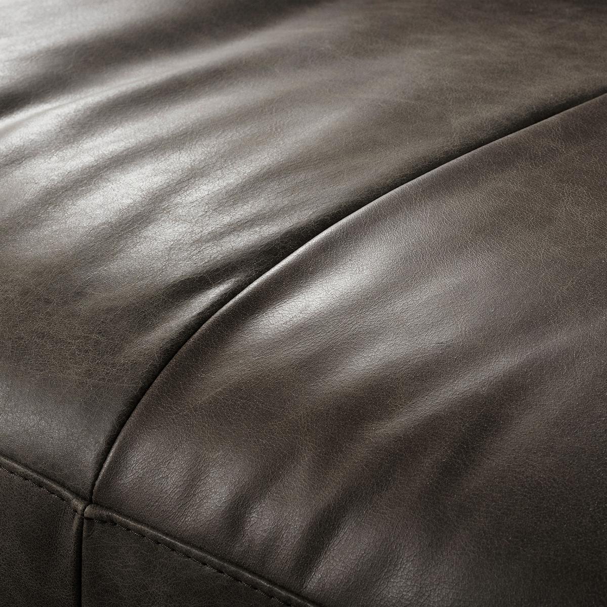 Ecksofa Berlin Fango S: 172 cm - Fango/Schwarz, Design, Leder (172/313cm) - Livetastic