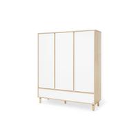 Babykleiderschrank 140065g Flow - Eschefarben/Weiß, Design, Holzwerkstoff (155/185/55cm) - Pinolino