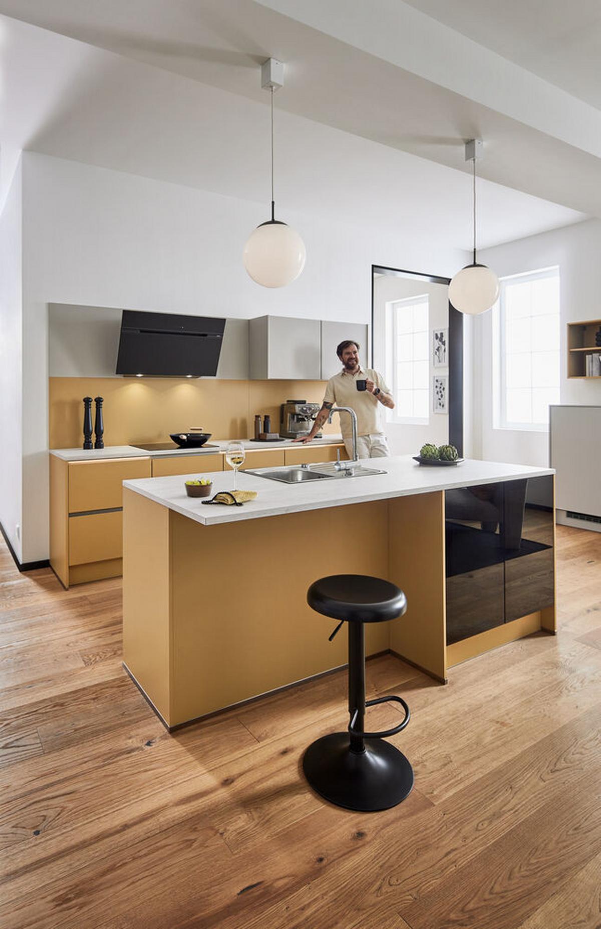 Einbauküchen Pn 105/80 Frei Planbar Modernes Design - Kaschmir, Holzwerkstoff - Pino