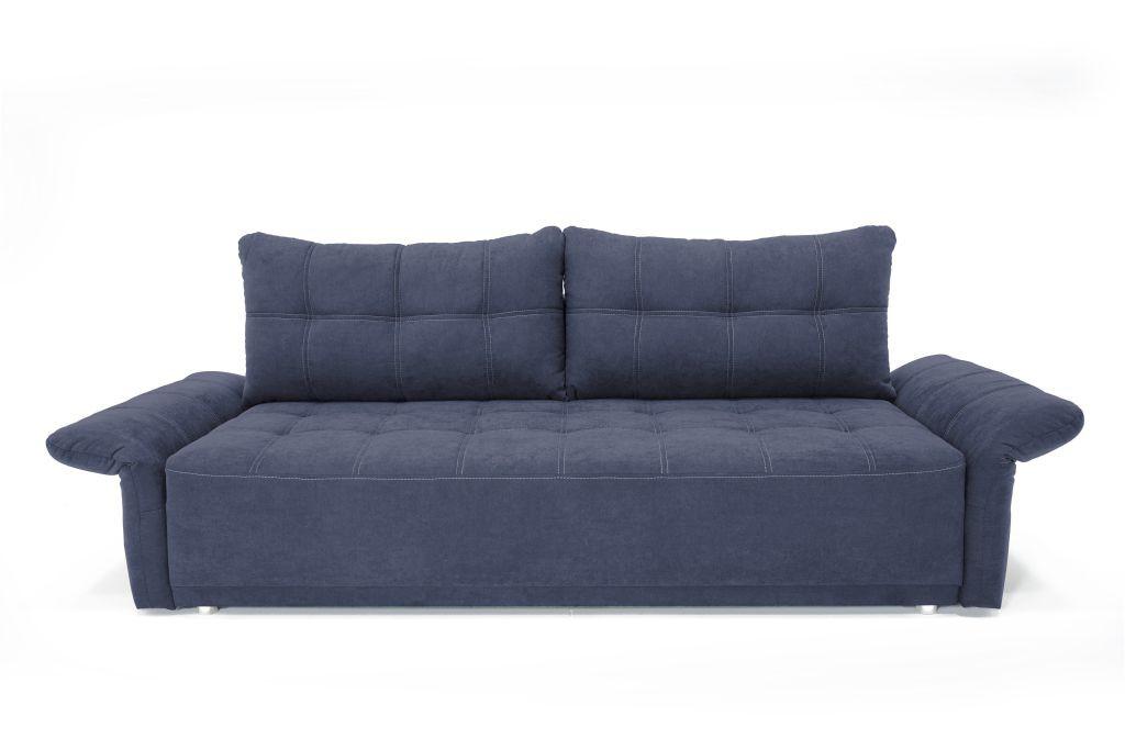 Veľká pohovka PASCAL, modrá - modrá, Basics, kov/drevo (221/91/107cm)