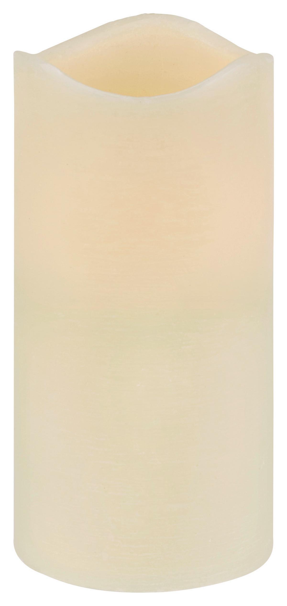 LED-Kerze Melina Naturfarben mit Timer, DxH: 10x20 cm - Naturfarben, ROMANTIK / LANDHAUS, Paraffin (10/20cm) - James Wood