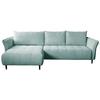 Ecksofa Monte Carlo Mintgrün S: 290x160 cm - Schwarz/Mintgrün, Trend, Holz/Holzwerkstoff (290/160cm)