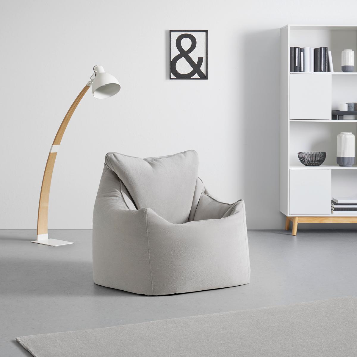 Sedací vak STORVIK, béžová, max. 90 kg - sivobiela/béžová, Modern, textil (100/75/100cm) - Mömax
