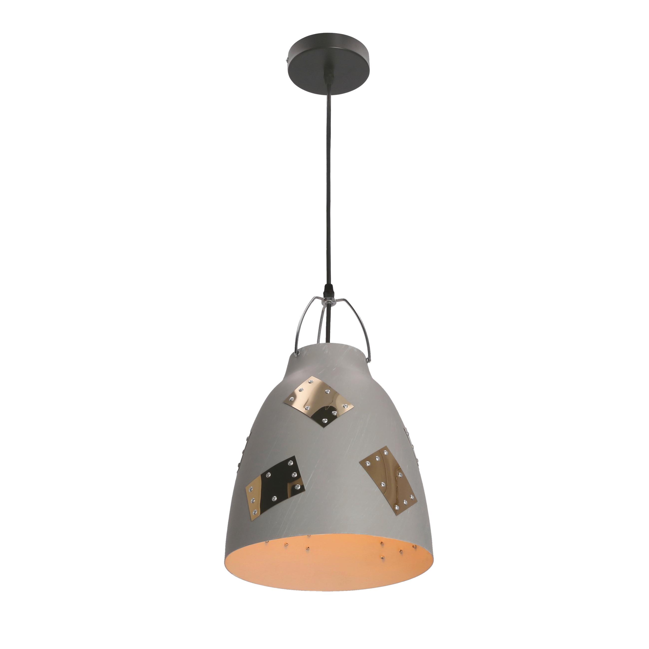 PENDELLEUCHTE 31-43269 PATCH - Goldfarben/Grau, Design, Metall (25/25/135cm)