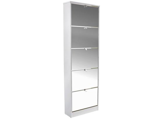 Schuhschrank Sg15 - 2 - Weiß, MODERN, Holzwerkstoff (58/170/18cm) Schuhschrank Sg15 - 2 - Weiß, MODERN, Holzwerkstoff (58/170/18cm)