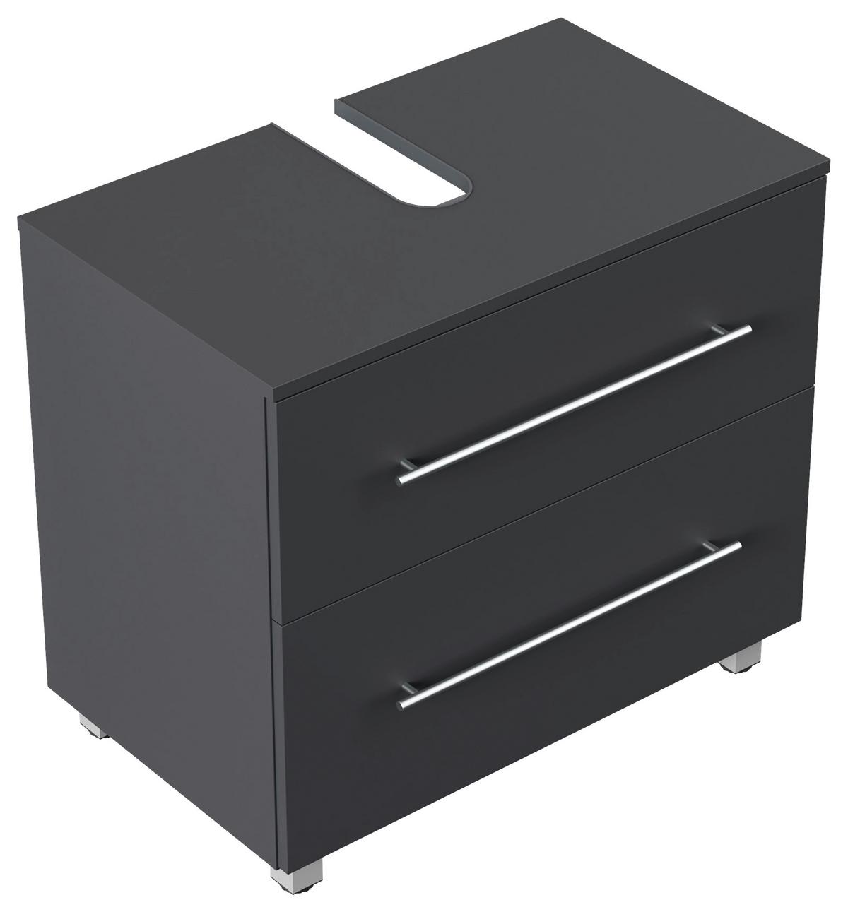 Waschbeckenunterschrank Mondial Graphitfarben B: 70 cm - Graphitfarben, MODERN, Holzwerkstoff (70/63/41,6cm) - MID.YOU