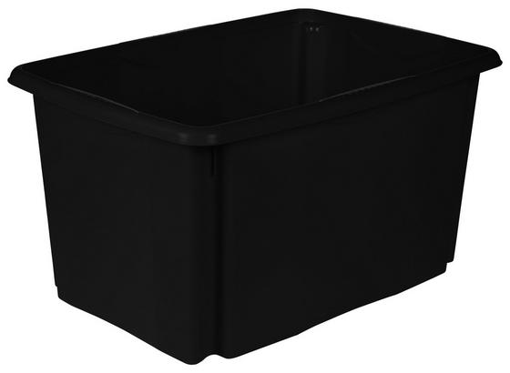 Aufbewahrungsbox Emil - Schwarz, Basics, Kunststoff (54,5/29,5/39cm) Aufbewahrungsbox Emil - Schwarz, Basics, Kunststoff (54,5/29,5/39cm)