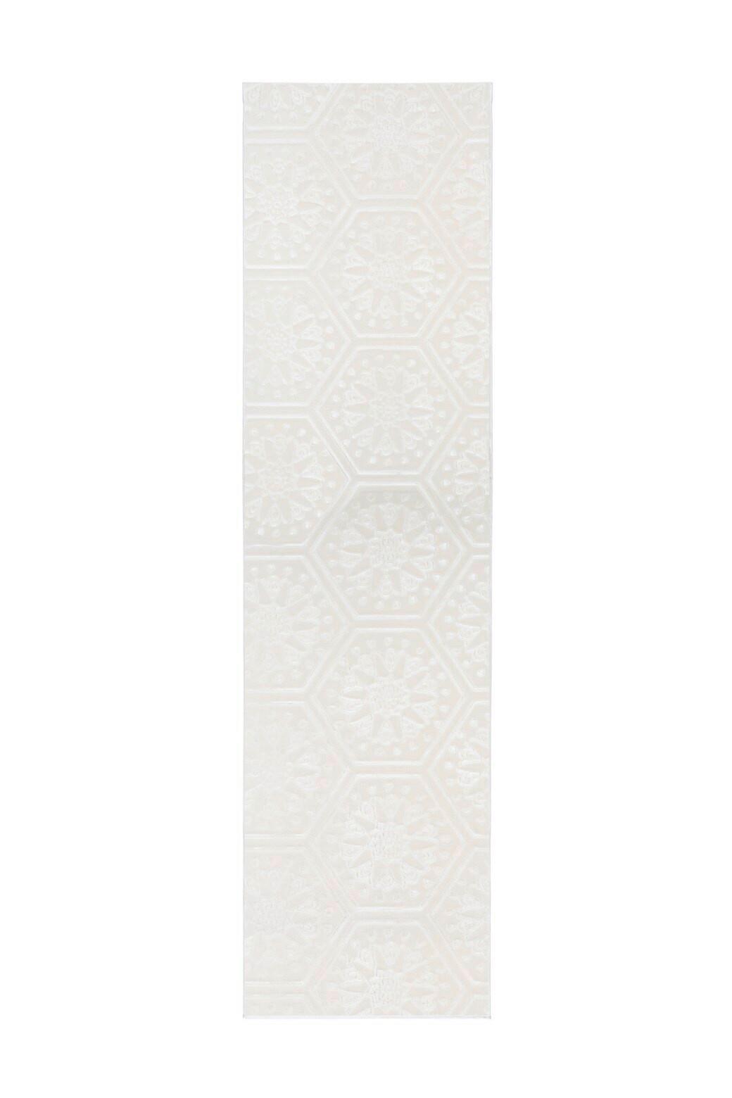 LÄUFER Weiß, Bunt, - Weiß, KONVENTIONELL, Textil (80/300cm) - Kayoom