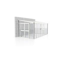 ANLEHN-GEWÄCHSHAUSBAUSATZ ATHENA 11900 ESG/HKP, WEISS - Weiß, Basics, Glas/Kunststoff (460/265,9/238,8cm)