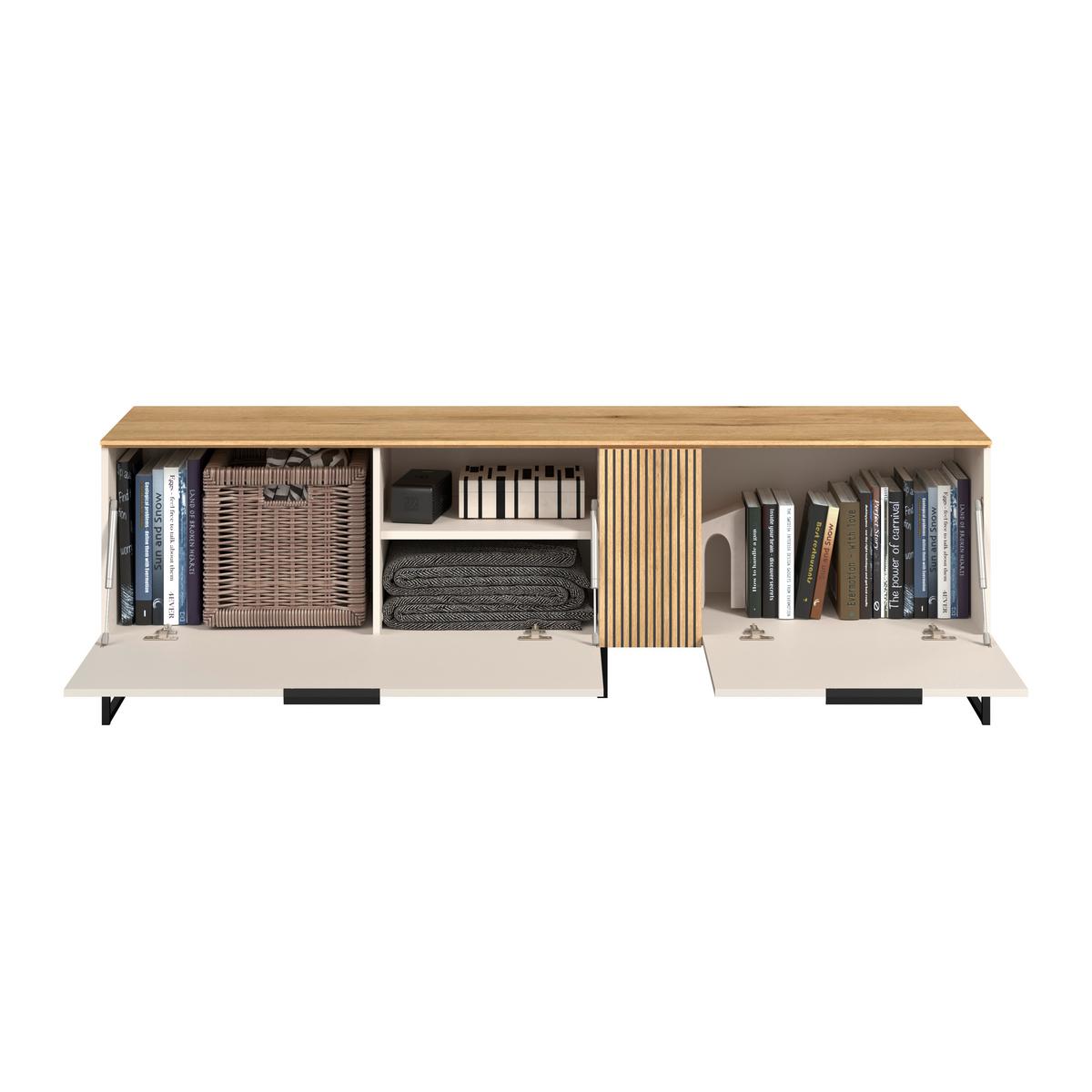 TV-Element King Eichefarben/Kaschmir B: 170cm - Kaschmir/Eichefarben, MODERN, Holzwerkstoff (170/54/40cm)