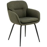 Židle s područkami zelená/černá - černá/zelená, Design, kov/textil (58/84/59cm) - MID.YOU