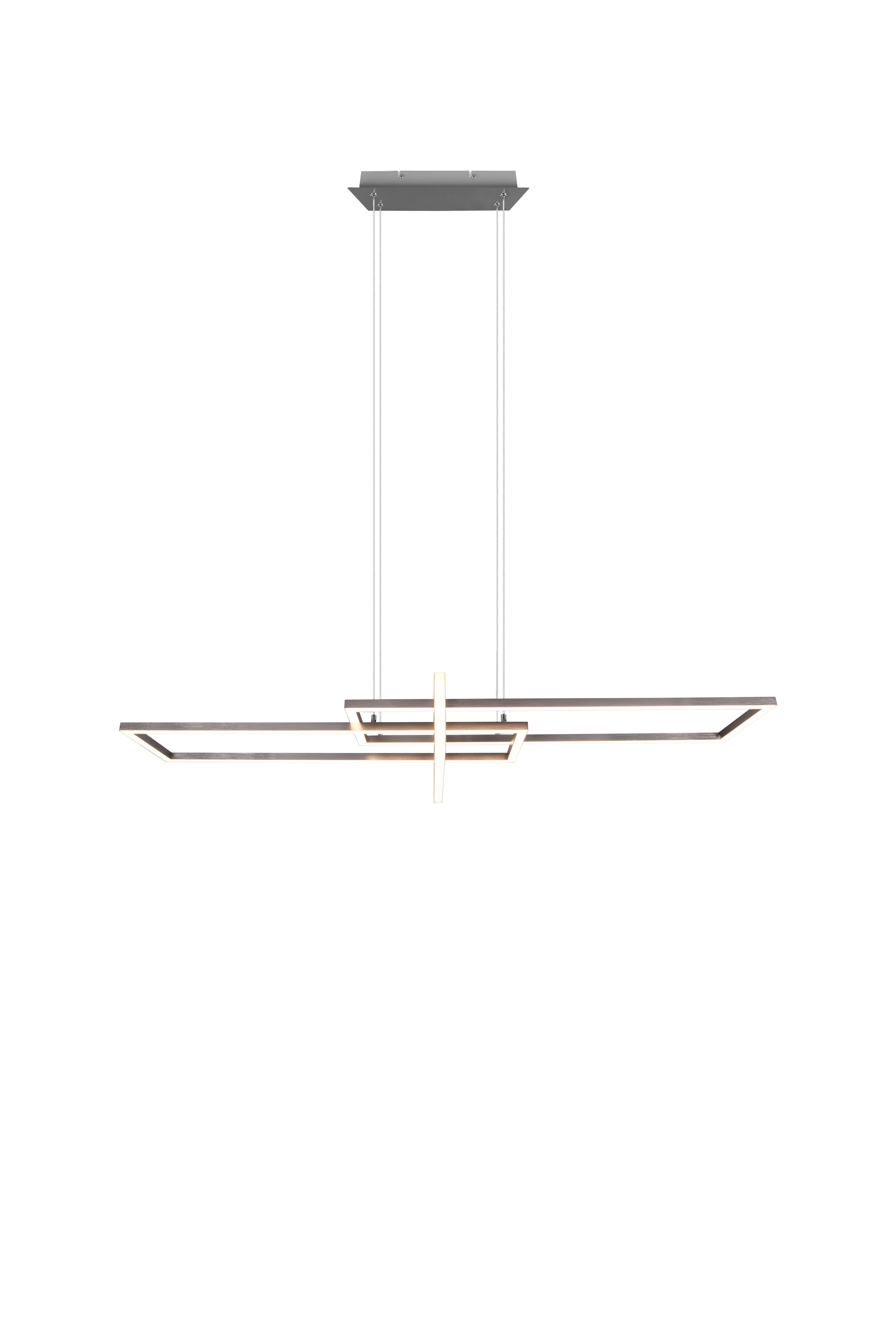 LED-Hängeleuchte H: 150 cm 3-Flammig höhenverstellbar - Nickelfarben, Design, Metall (110/40/150cm) - Trio Leuchten
