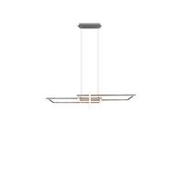 LED-Hängeleuchte H: 150 cm 3-Flammig höhenverstellbar - Nickelfarben, Design, Metall (110/40/150cm) - Trio Leuchten