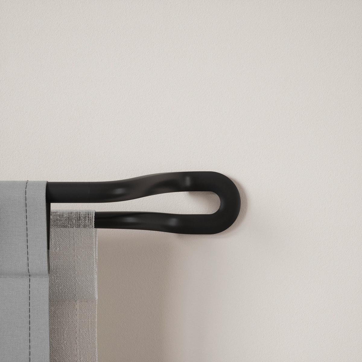 Vorhangstange Midnight Schwarz L: 107-305 cm - Schwarz, KONVENTIONELL, Metall (107-305cm) - Umbra