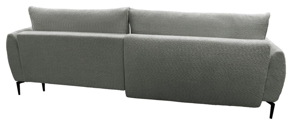 Ecksofa Abriamo Grau 273x204 Cm - Creme/Schwarz, Design, Textil (273/204cm) - MID.YOU