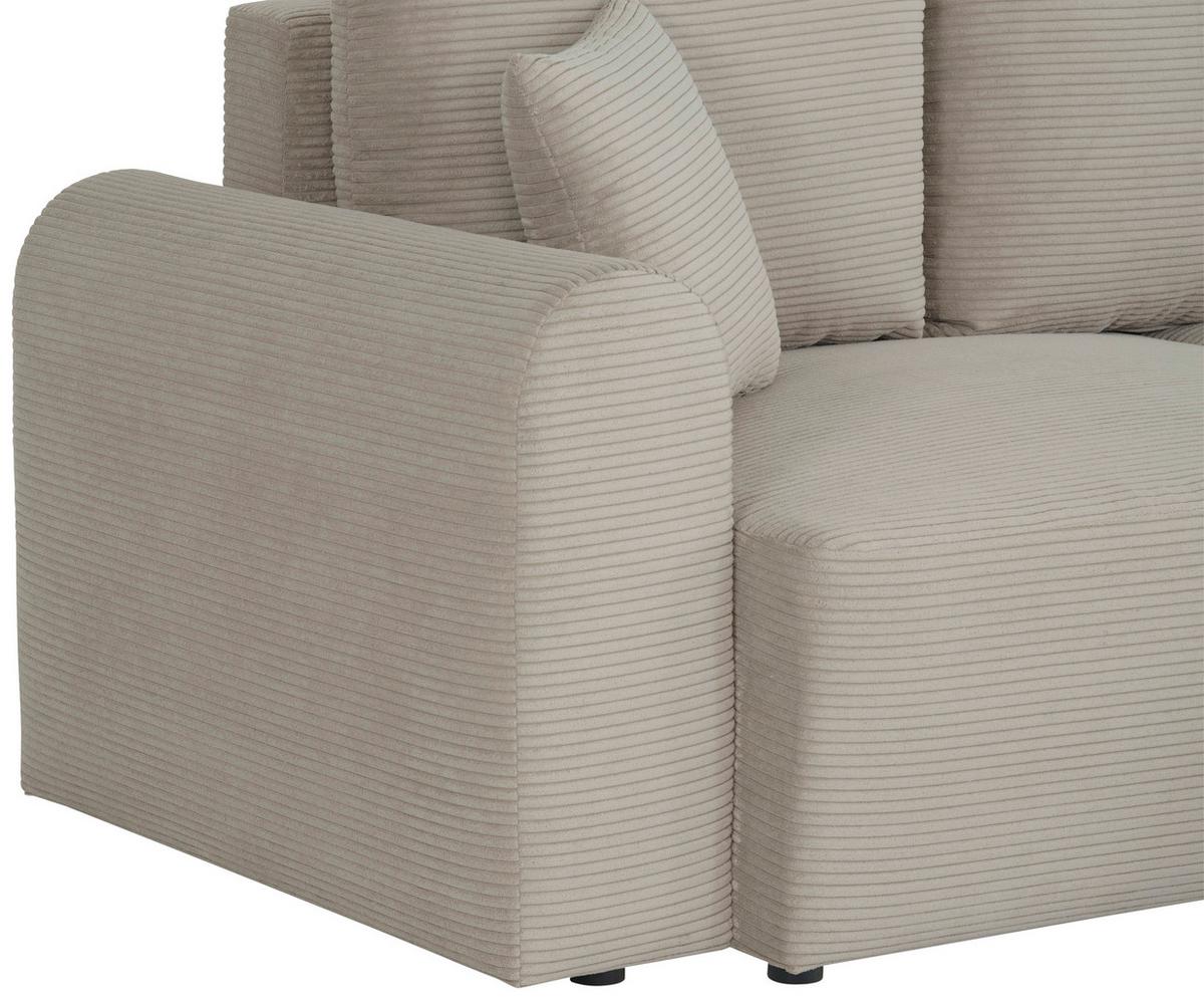 Ecksofa Joni Beige S: 250 cm - Beige, Design, Textil (250/151cm) - MID.YOU