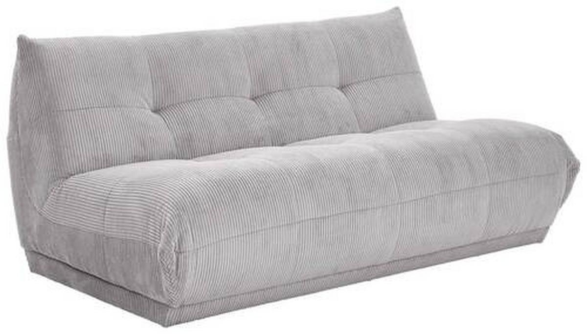 Modul Sofa Giselle 4er Sofa B: 180 cm Cord Grau - Grau, Trend, Textil (180/80/112cm) - Livetastic
