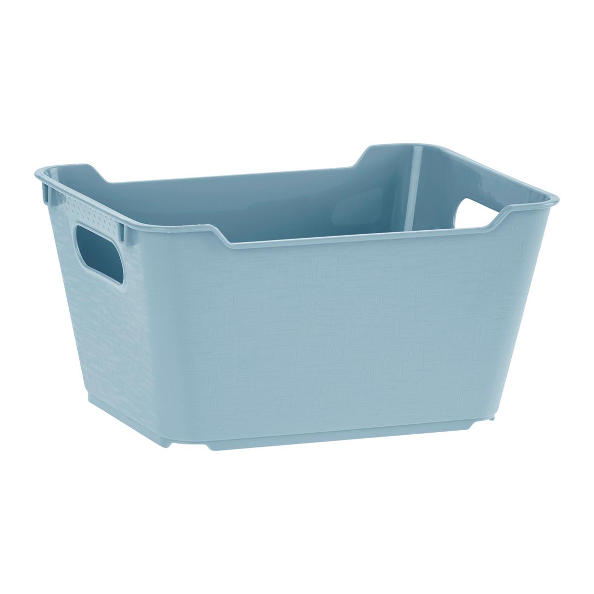 KOŠÍK NA DROBNOSTI LOTTA -S- CA. 1,8L -EXT- - modrá, Moderní, plast (19,5/14/10cm)