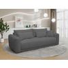 Schlafsofa Supra, Grau B: 245 Cm - Schwarz/Grau, Design, Holz/Textil (245/90/117cm) - MID.YOU