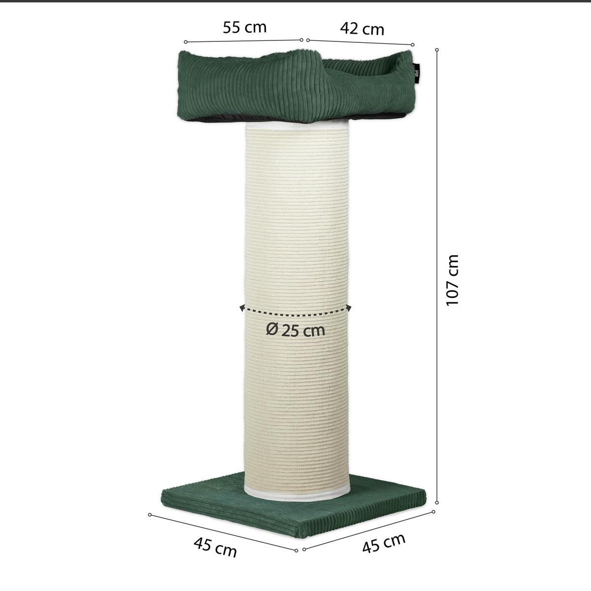 KRATZBAUM CORD GRÜN - Grün, Basics, Naturmaterialien/Holzwerkstoff (55/45/107cm)