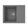 Spüle Houston Grau 62x21 Cm - Grau, Basics, Glas/Kunststoff (62/21/50cm) - Respekta