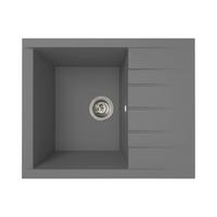 Spüle Houston Grau 62x21 Cm - Grau, Basics, Glas/Kunststoff (62/21/50cm) - Respekta