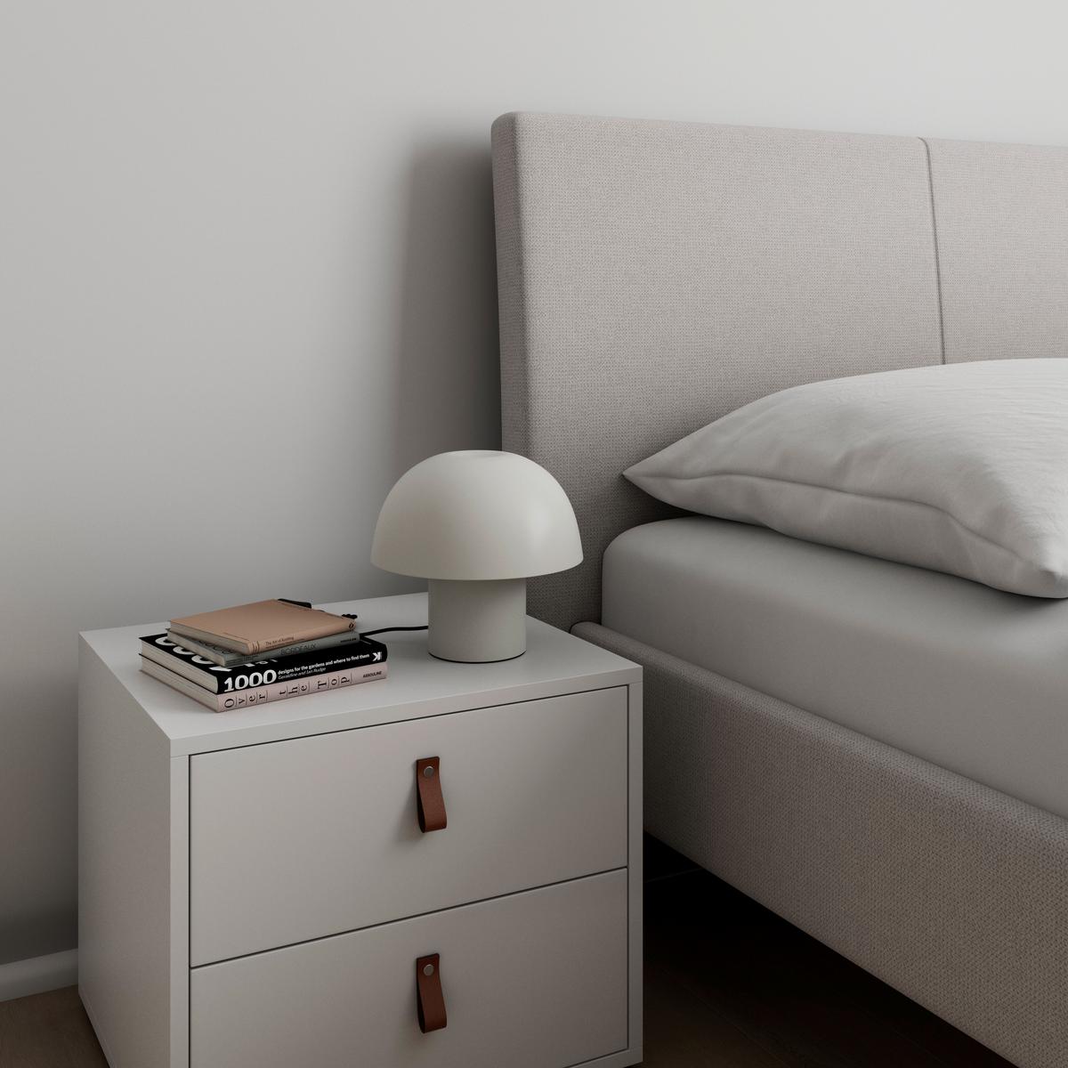 STOLNÍ LAMPA CARLA - bílá, Moderní, kov (22,5/22cm) - Bessagi Home