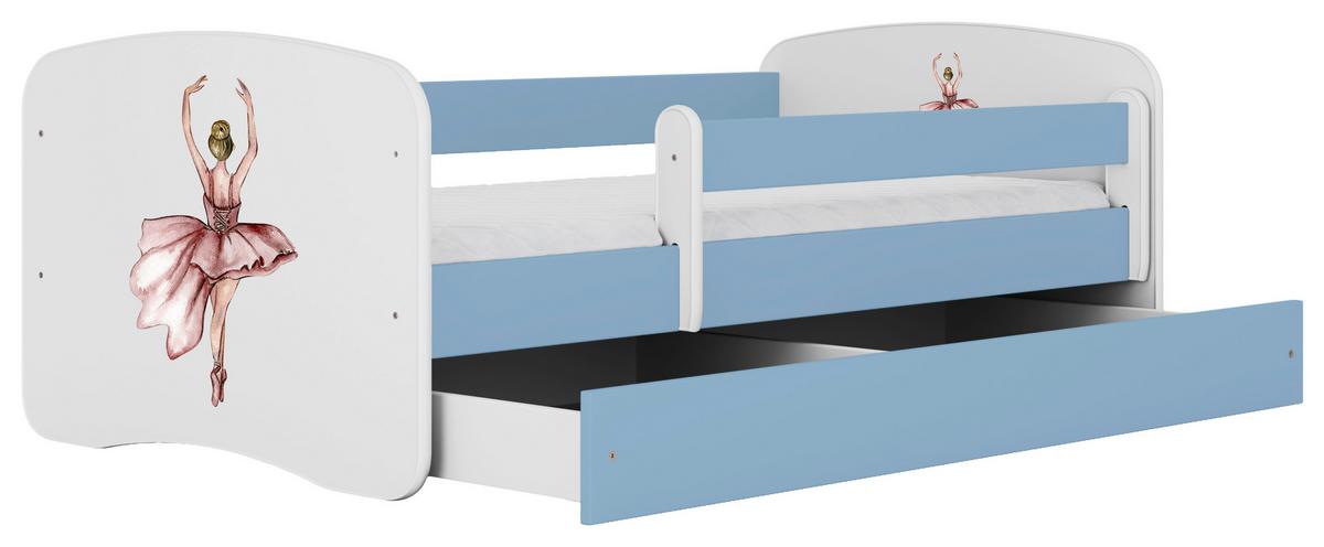 Kinder-/Juniorbett Babydreams inkl. Matratze 80x160 - Blau/Birkefarben, MODERN, Holz/Holzwerkstoff (80/160cm) - MID.YOU