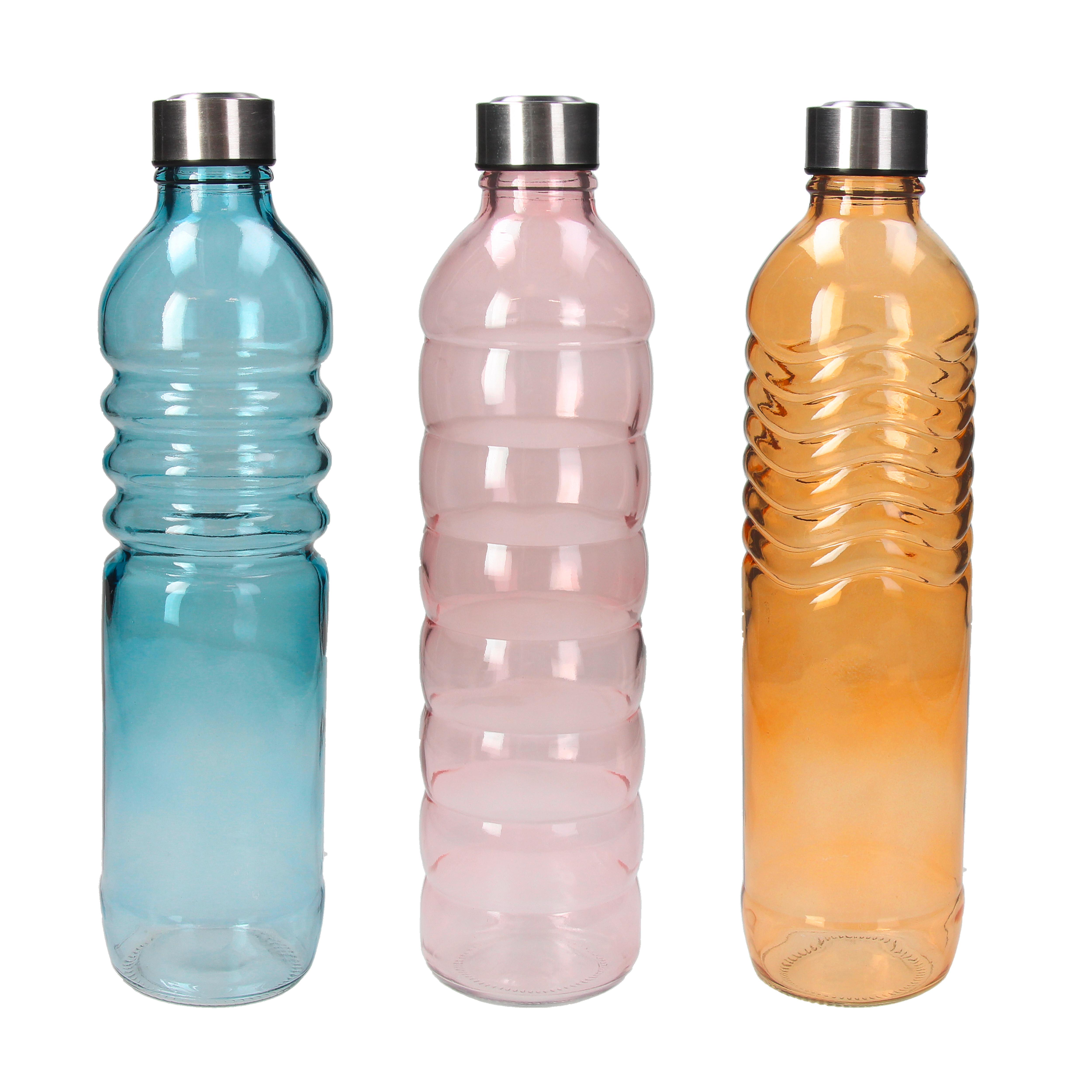 Univerzális Palack Kb. 1250ml - pink/narancs, Üveg (9/33cm)