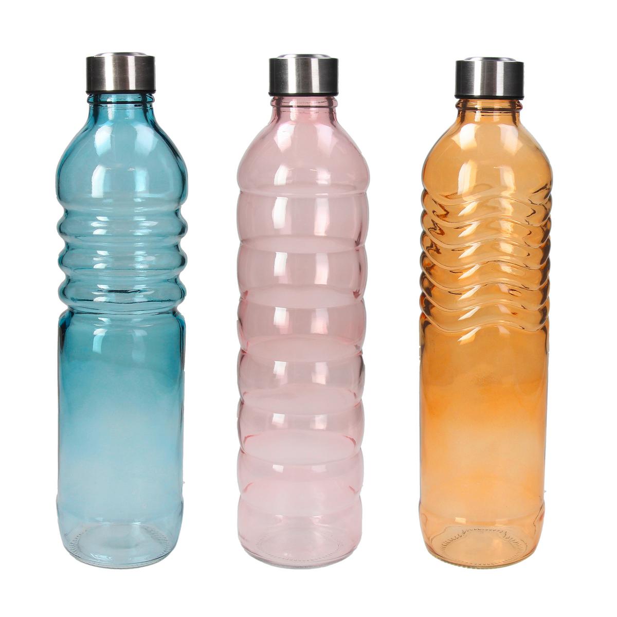 Univerzális Palack Kb. 1250ml - pink/narancs, Üveg (9/33cm)