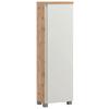 Midischrank Arosa B: 40 cm Weiß/Eiche Dekor - Silberfarben/Eiche Wotan, MODERN, Holzwerkstoff (40/130/35cm) - Held