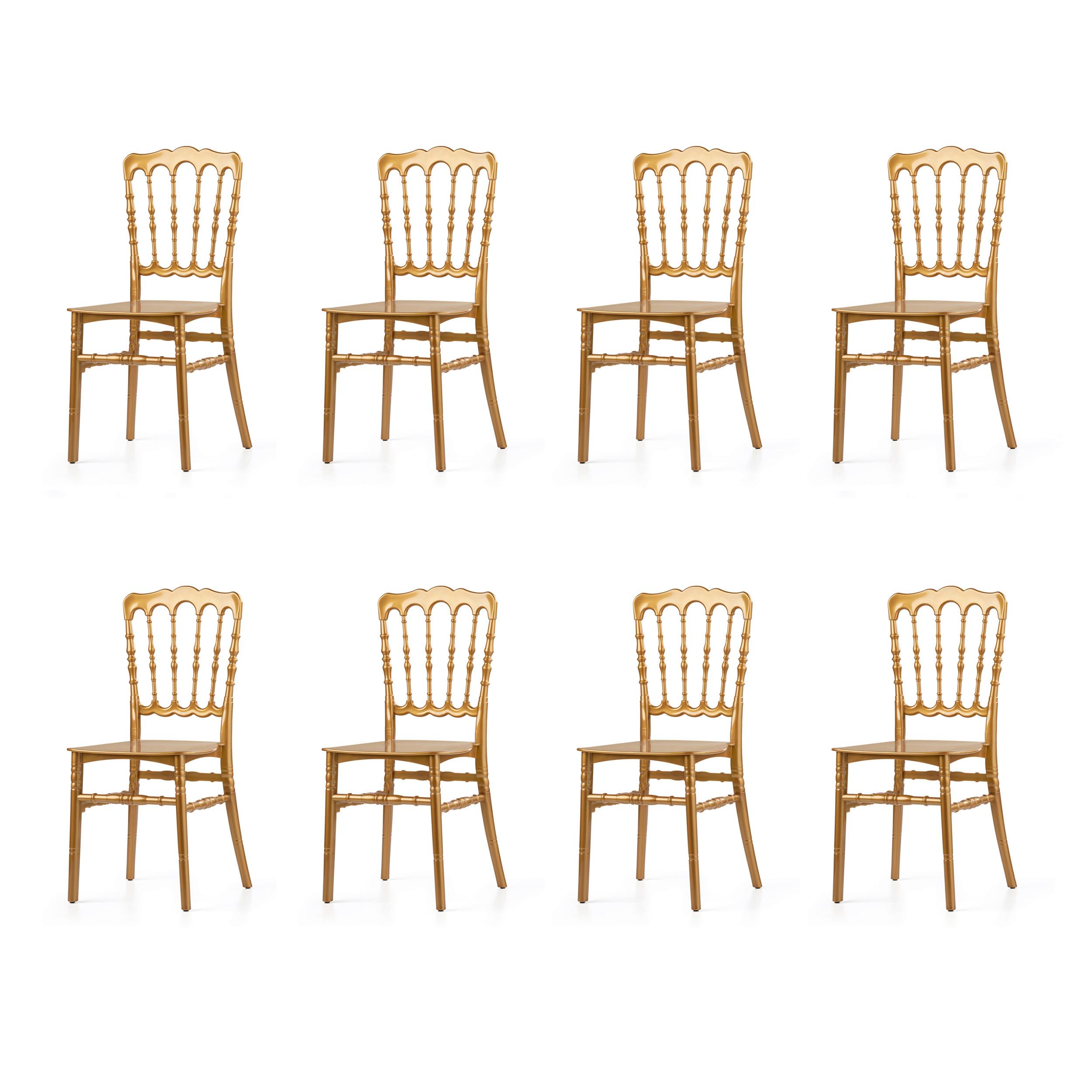 Stapelsessel Stapelstuhl Napoleon - Goldfarben, LIFESTYLE, Kunststoff (41/89,5/43cm)