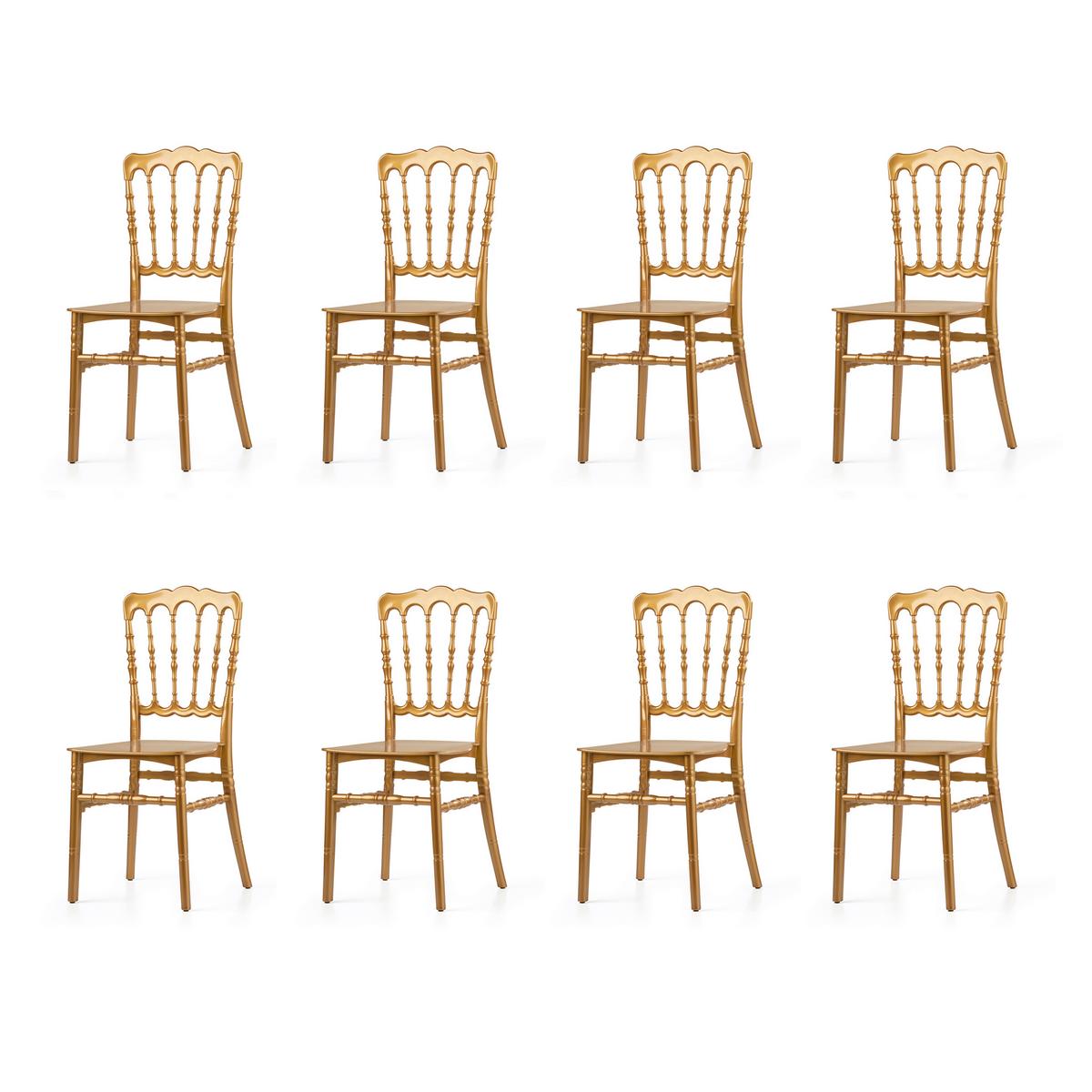 Stapelsessel Stapelstuhl Napoleon - Goldfarben, LIFESTYLE, Kunststoff (41/89,5/43cm)