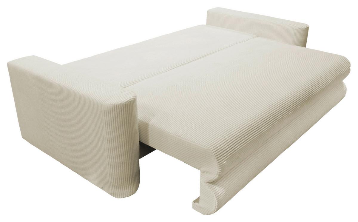 Schlafsofa Ralf Beige B: 232 cm - Beige/Silberfarben, Design, Textil (232/88/105cm) - MID.YOU