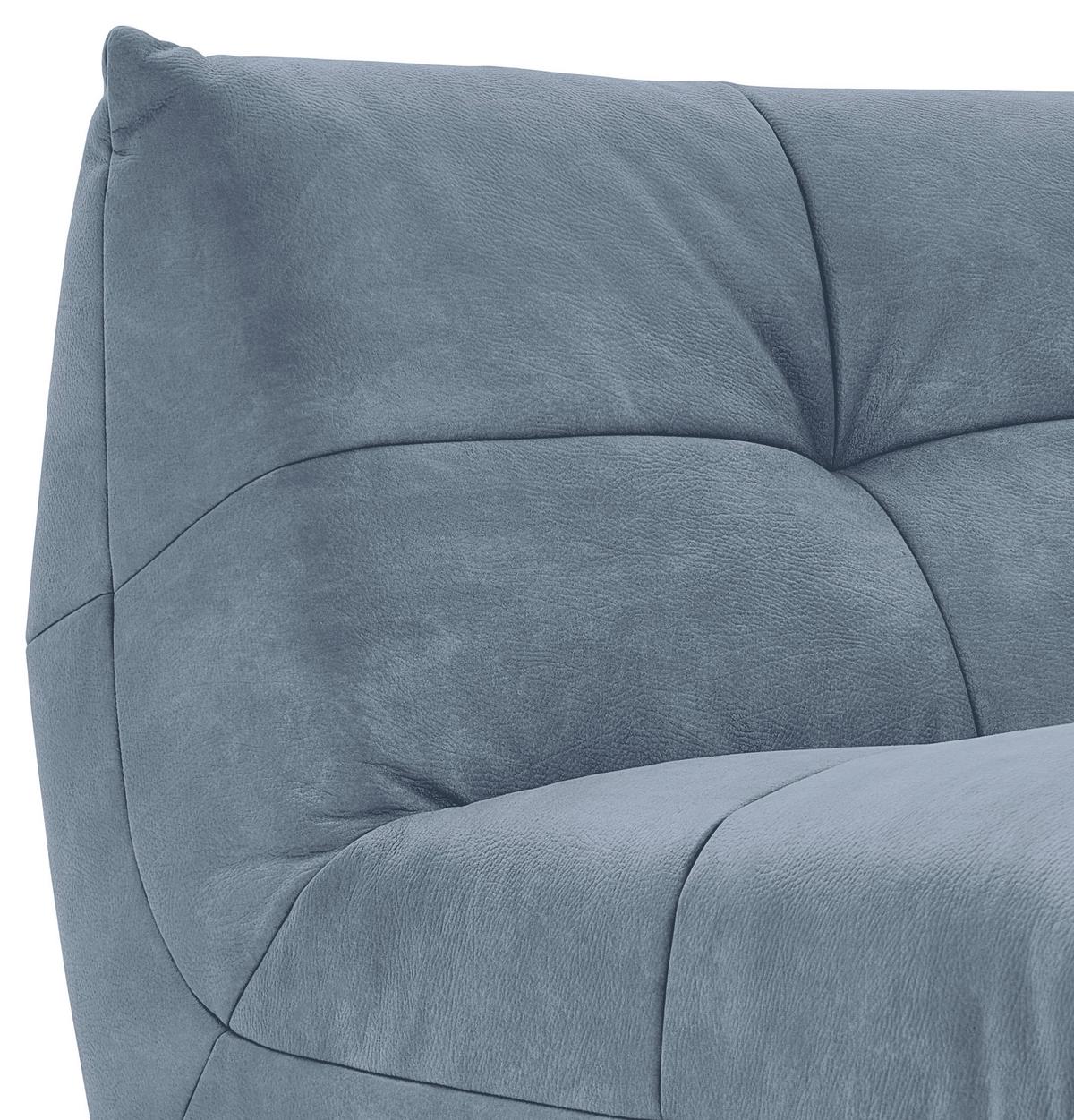 Ecksofa Giselle Blaugrau/grau S: 185x315 Cm - Blaugrau/Grau, Trend, Textil (185/315cm) - Livetastic