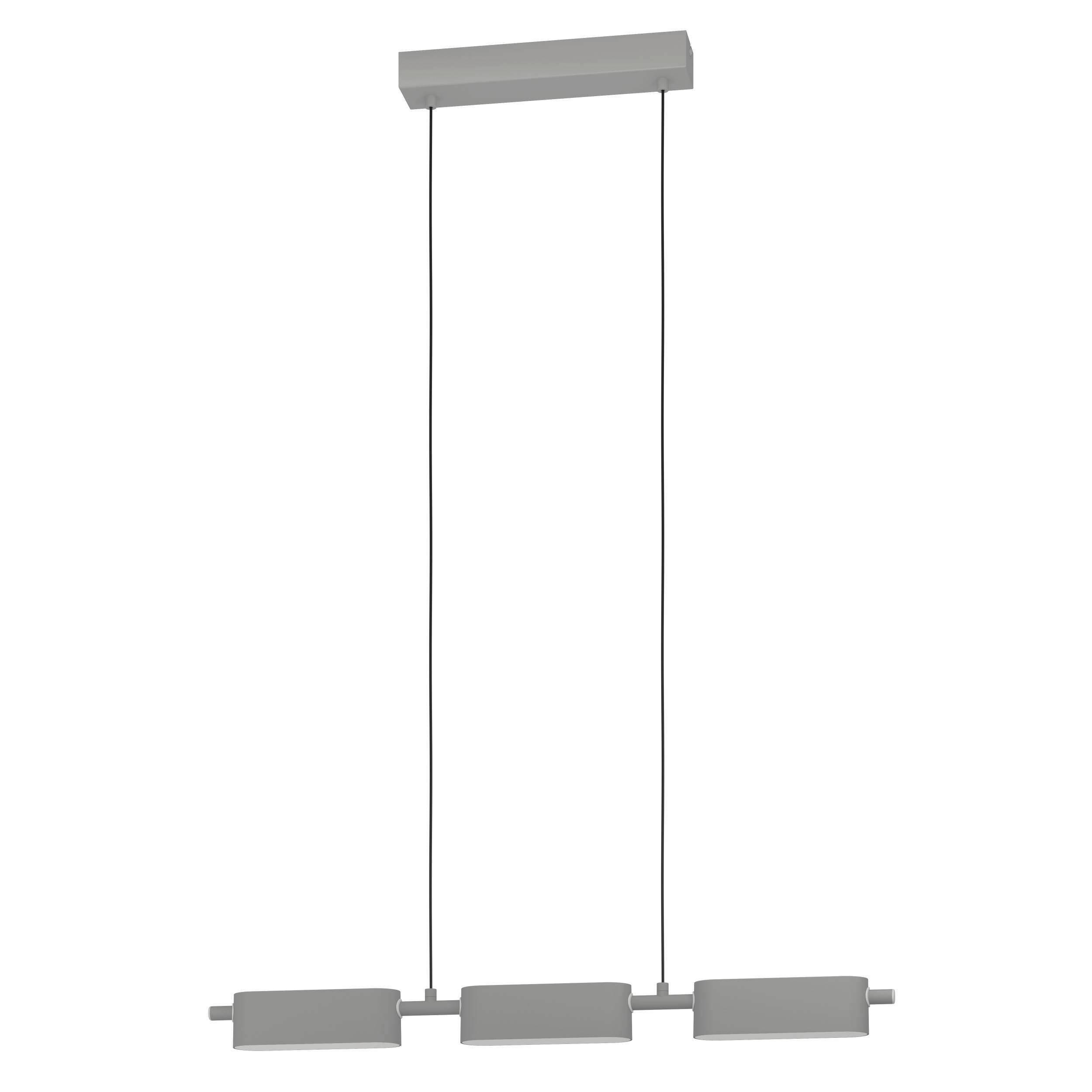 Hängeleuchte 99819* Rovira - Silberfarben/Schwarz, Design, Kunststoff/Metall (77/5/110cm) - Eglo