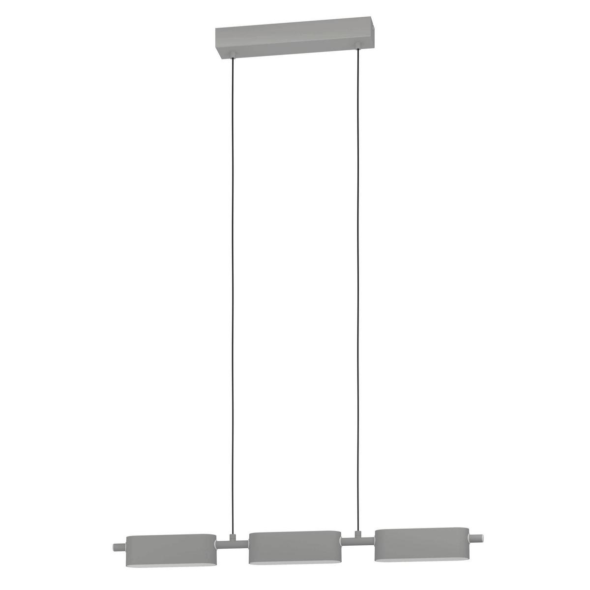 Hängeleuchte 99819* Rovira - Silberfarben/Schwarz, Design, Kunststoff/Metall (77/5/110cm) - Eglo