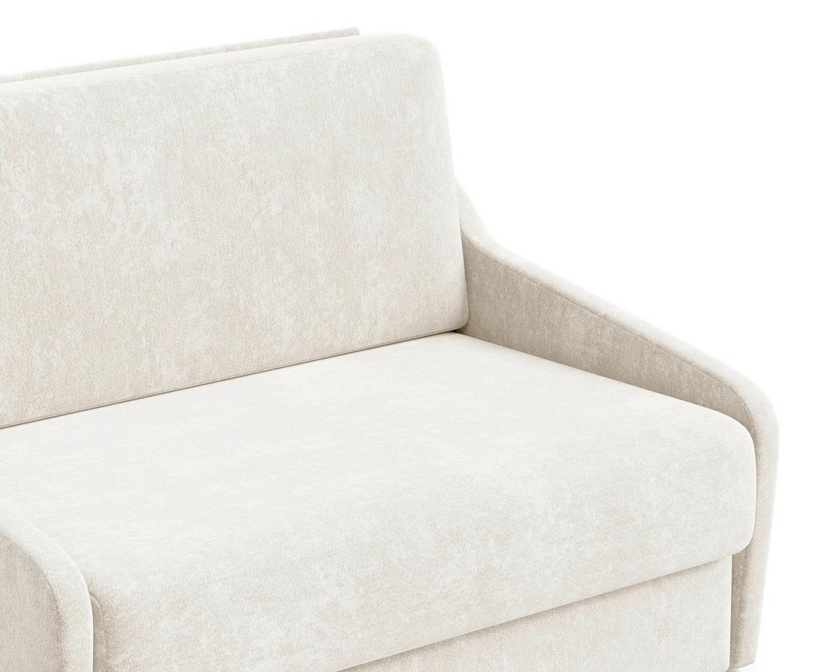 Schlafsofa Fly Creme, B: 136 cm - Creme/Schwarz, Design, Textil (136/86/113cm) - MID.YOU