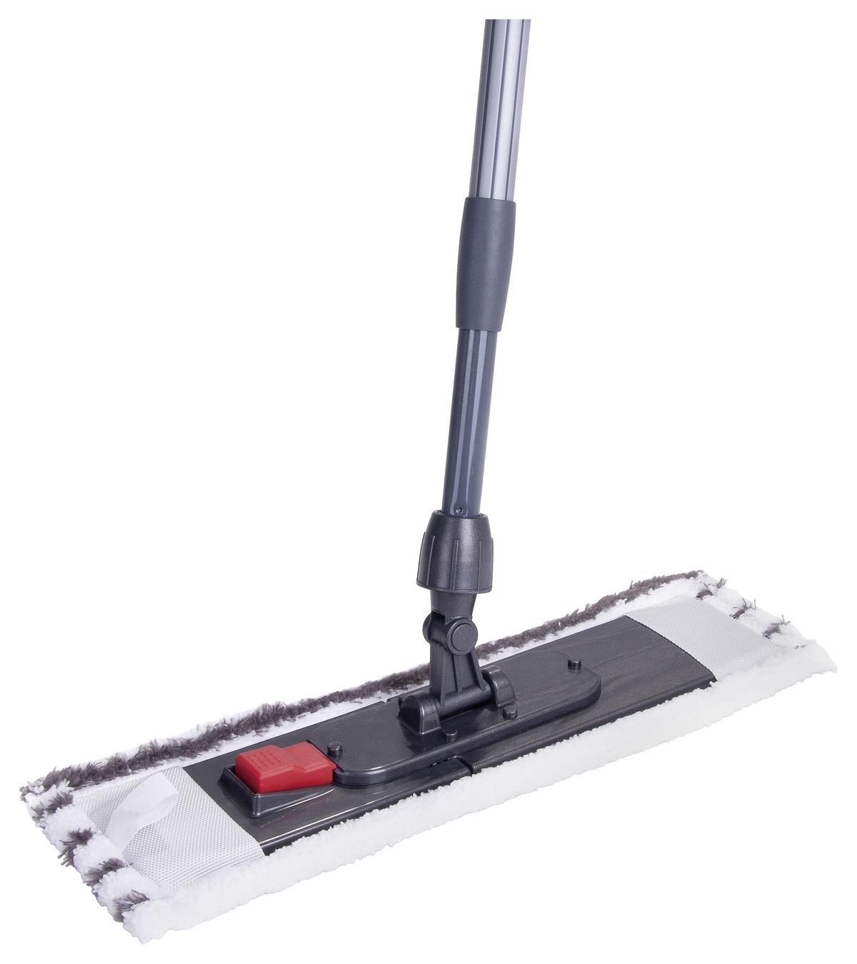 Bodenwischer Premium mit Teleskopstiel - Anthrazit/Weiß, KONVENTIONELL, Textil/Metall (150cm) - Ondega