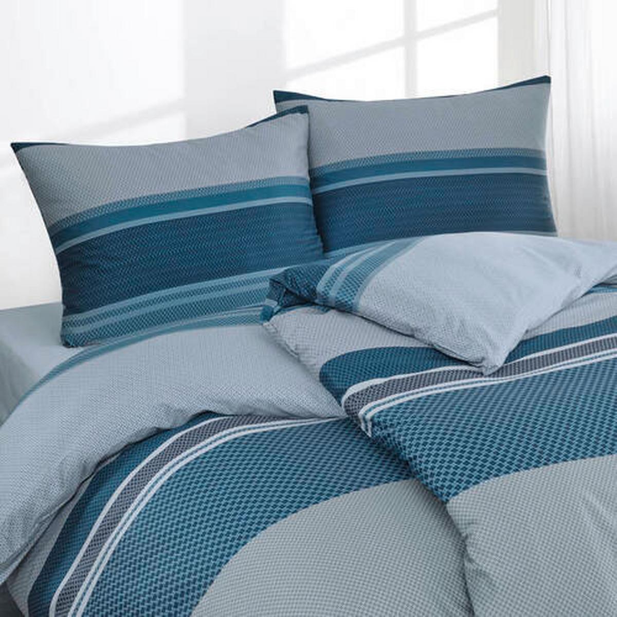 POSTEĽNÁ BIELIZEŇ S41.013.LAURENZ BLAU - modrá, Basics, textil (200/200cm) - Florella