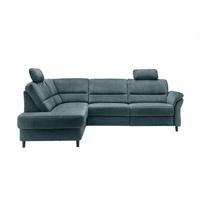 Ecksofa Cavoli Blau Relaxfunktion S: 190x266 Cm - Blau/Schwarz, MODERN, Textil (190/266cm) - Livetastic