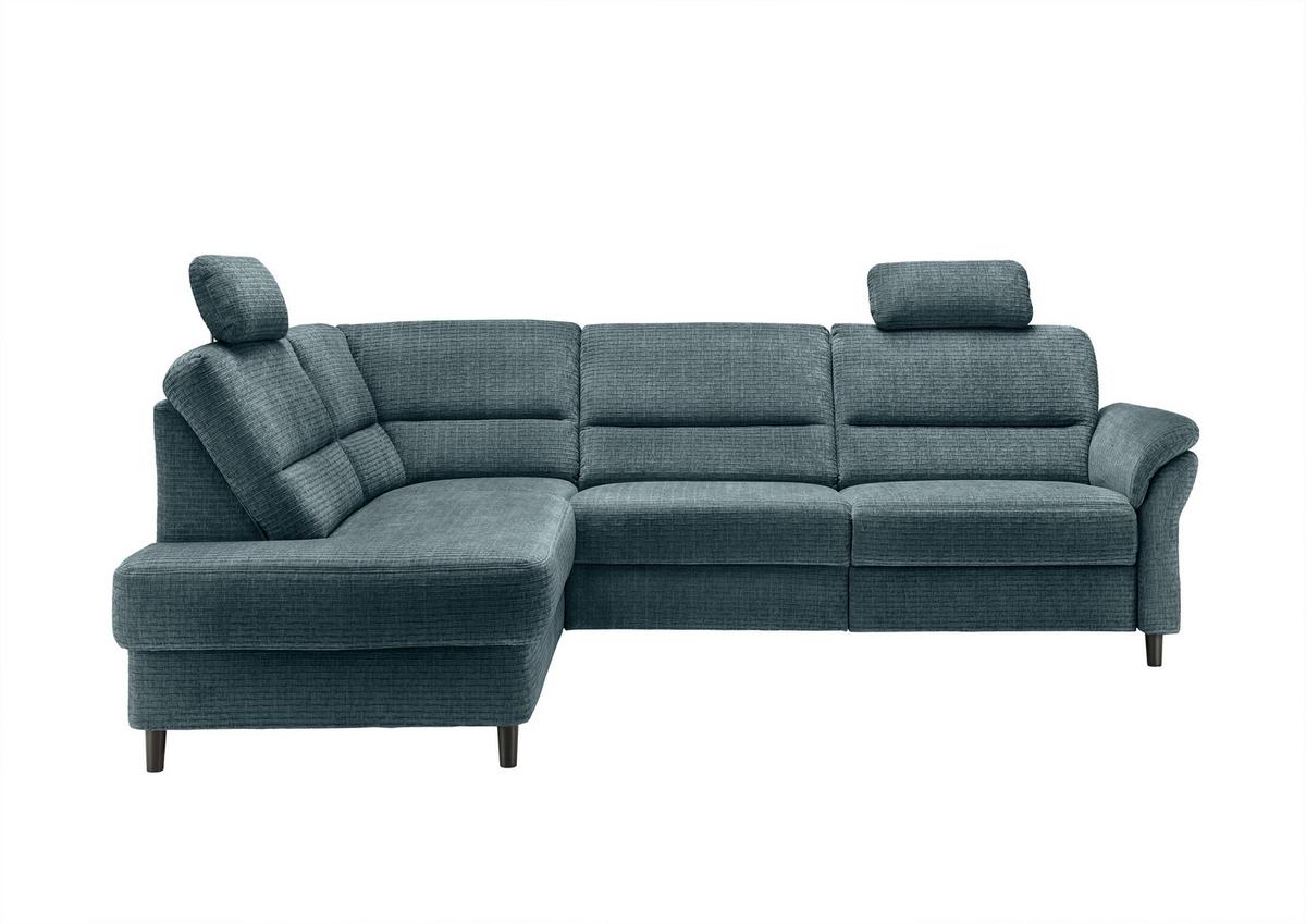 Ecksofa Cavoli Blau Relaxfunktion S: 190x266 Cm - Blau/Schwarz, MODERN, Textil (190/266cm) - Livetastic