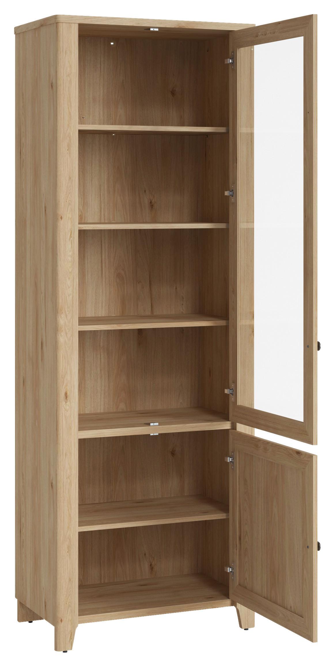 Vitrin Cestino - Modern, faalapú anyag/Üveg (74/207/42cm)